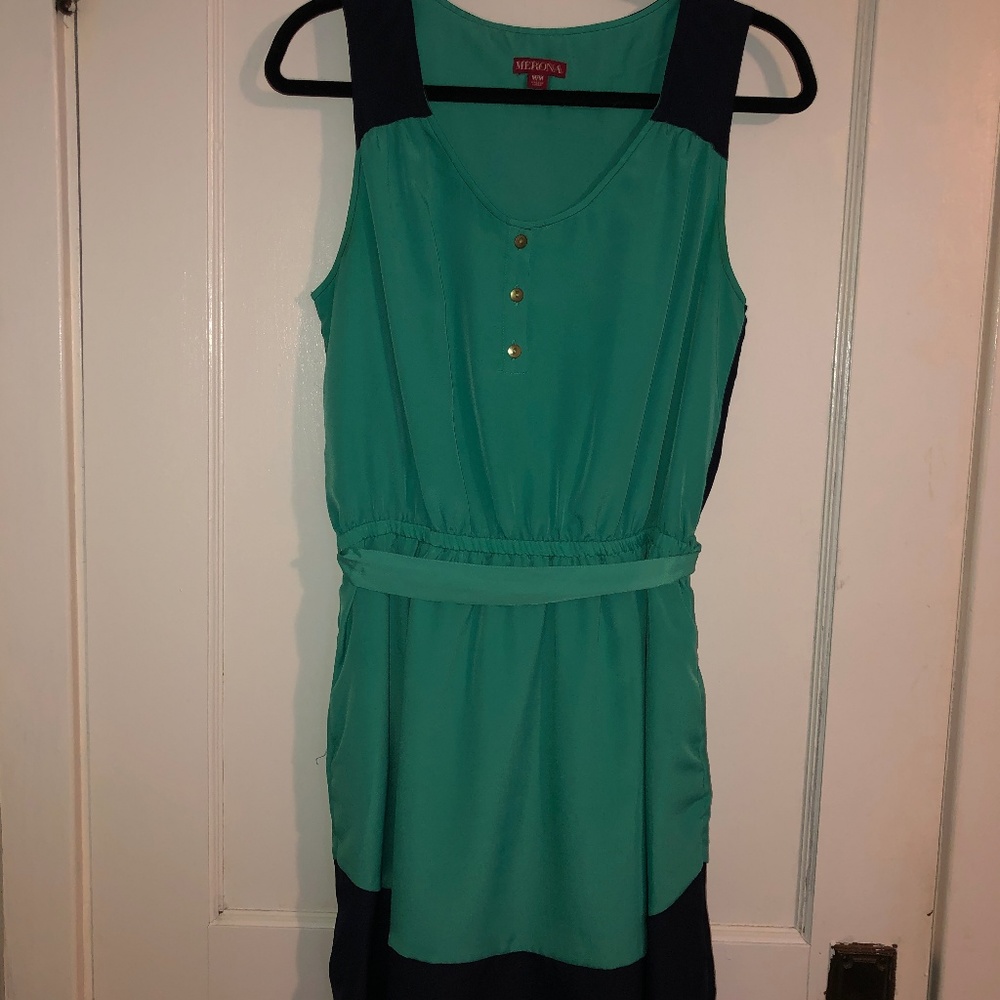 Merona Green/Navy Dress
